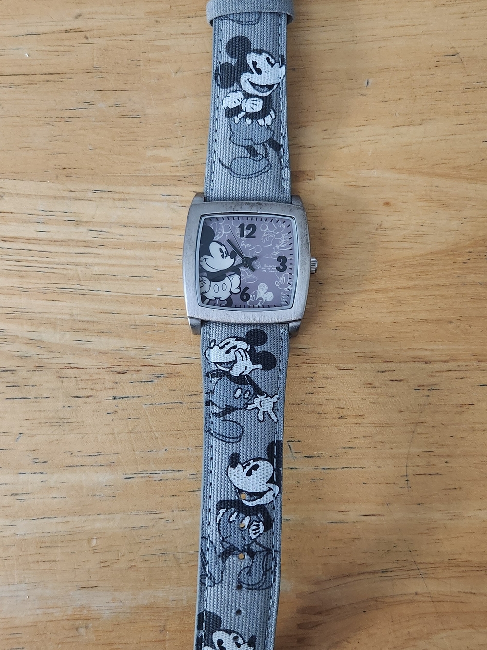 Disney Gray Mickey Mouse Kids Watch - Printed Character Strap